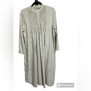 LL Bean Vitage Flannel Nightgown Sz Large